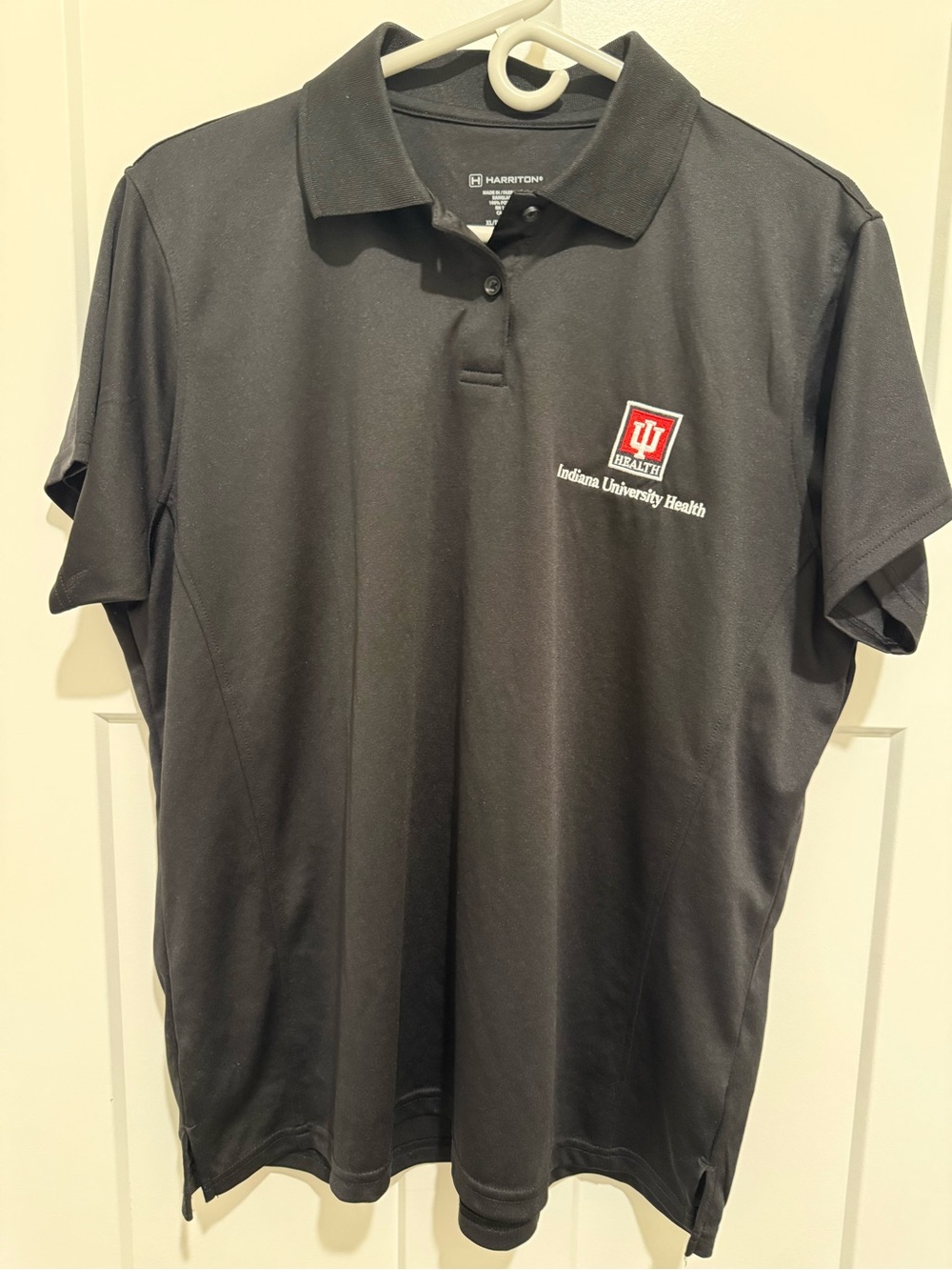 Indiana University Health Black Polo Shirt women's XL like new